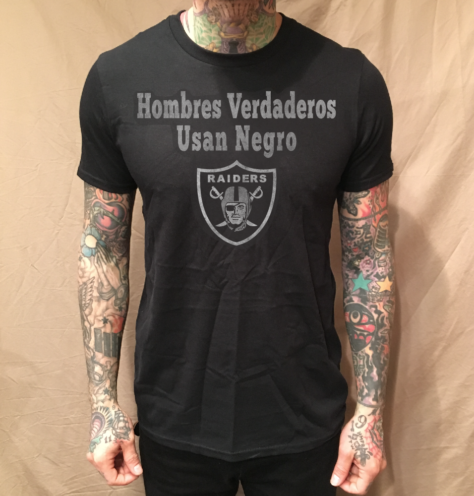 stayfrostybro Real Men Wear Black Las Vegas Raiders T-Shirt