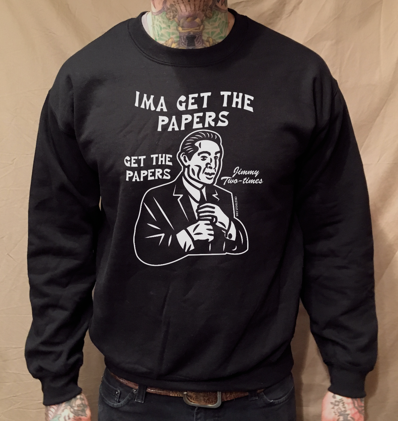 JIMMY TWO TIMES BLACK CREWNECK SWEATER