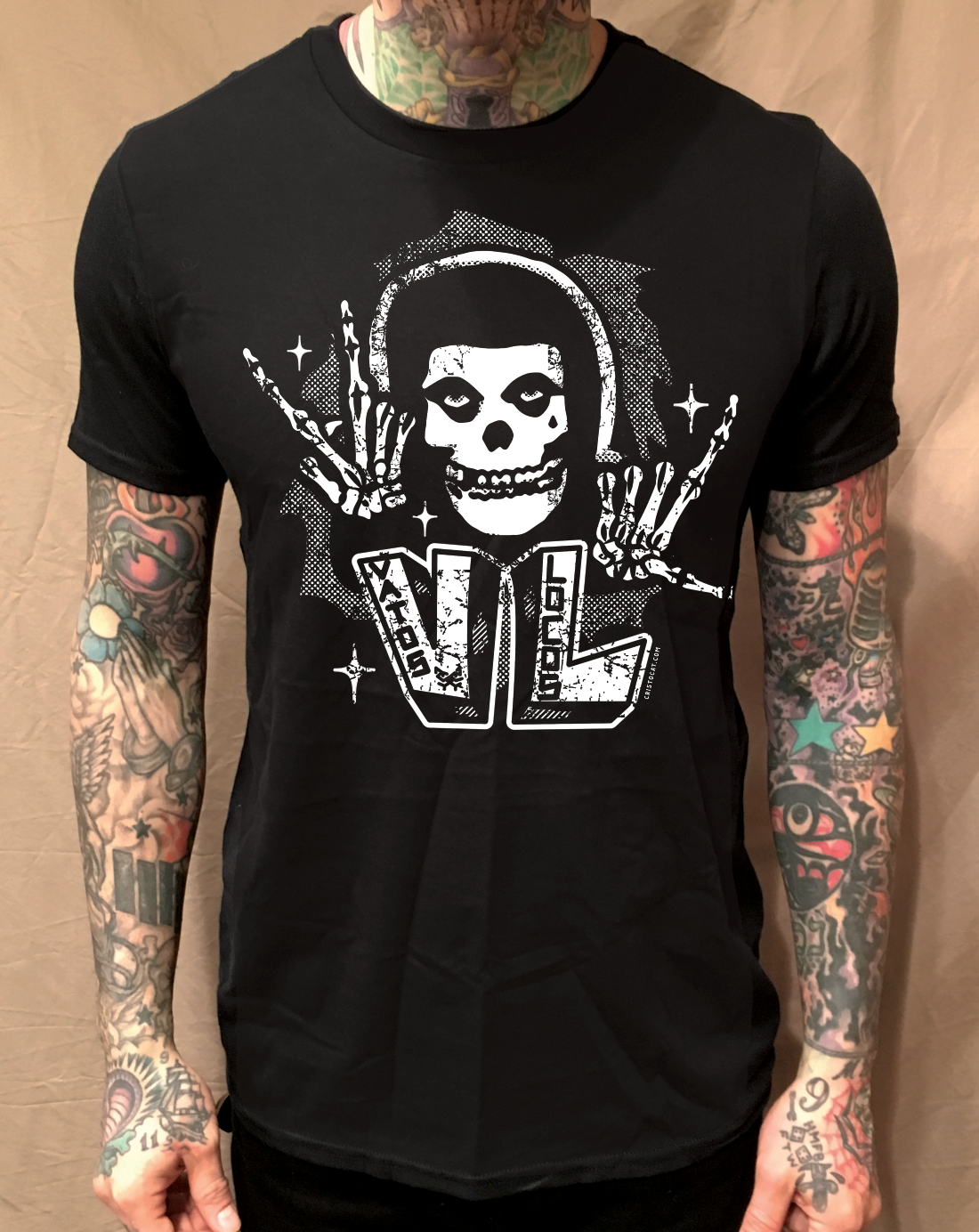 SKULL VATO CLUB BLACK TEE