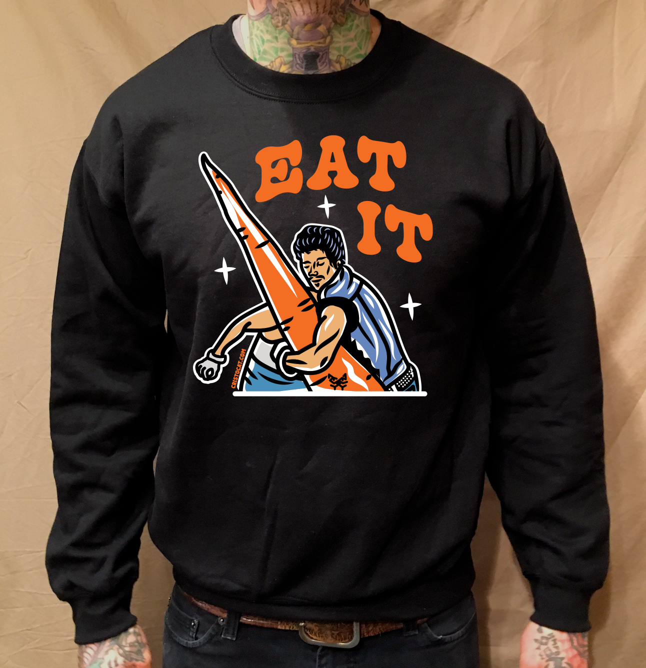 BOB CARROT BLACK CREWNECK SWEATER