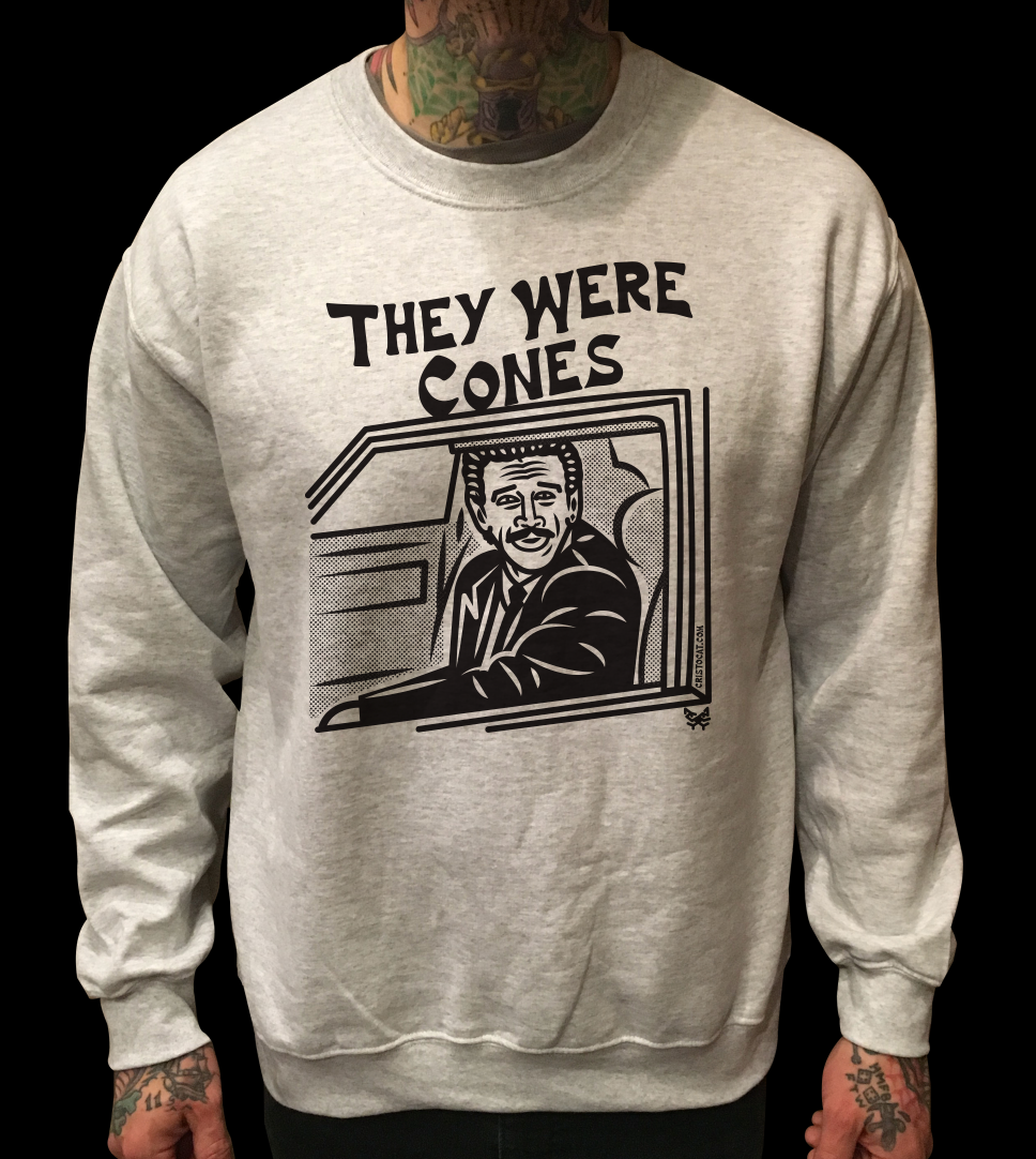 THEY WERE CONES GREY CREWNECK SWEATER