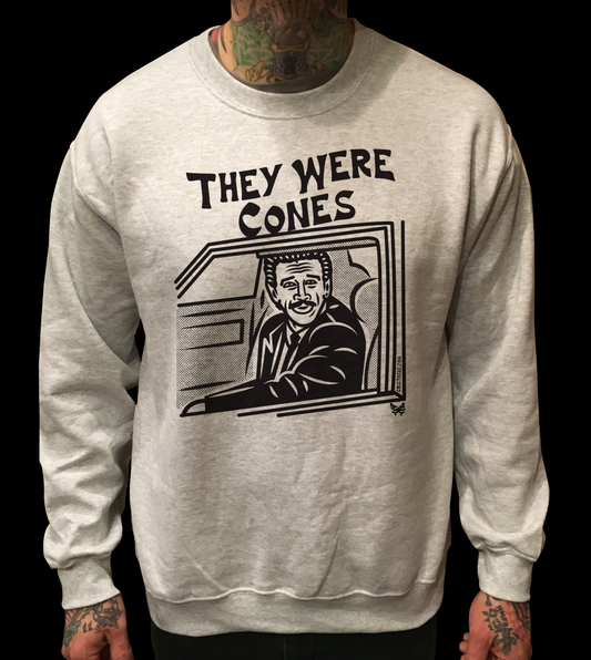 THEY WERE CONES GREY CREWNECK SWEATER