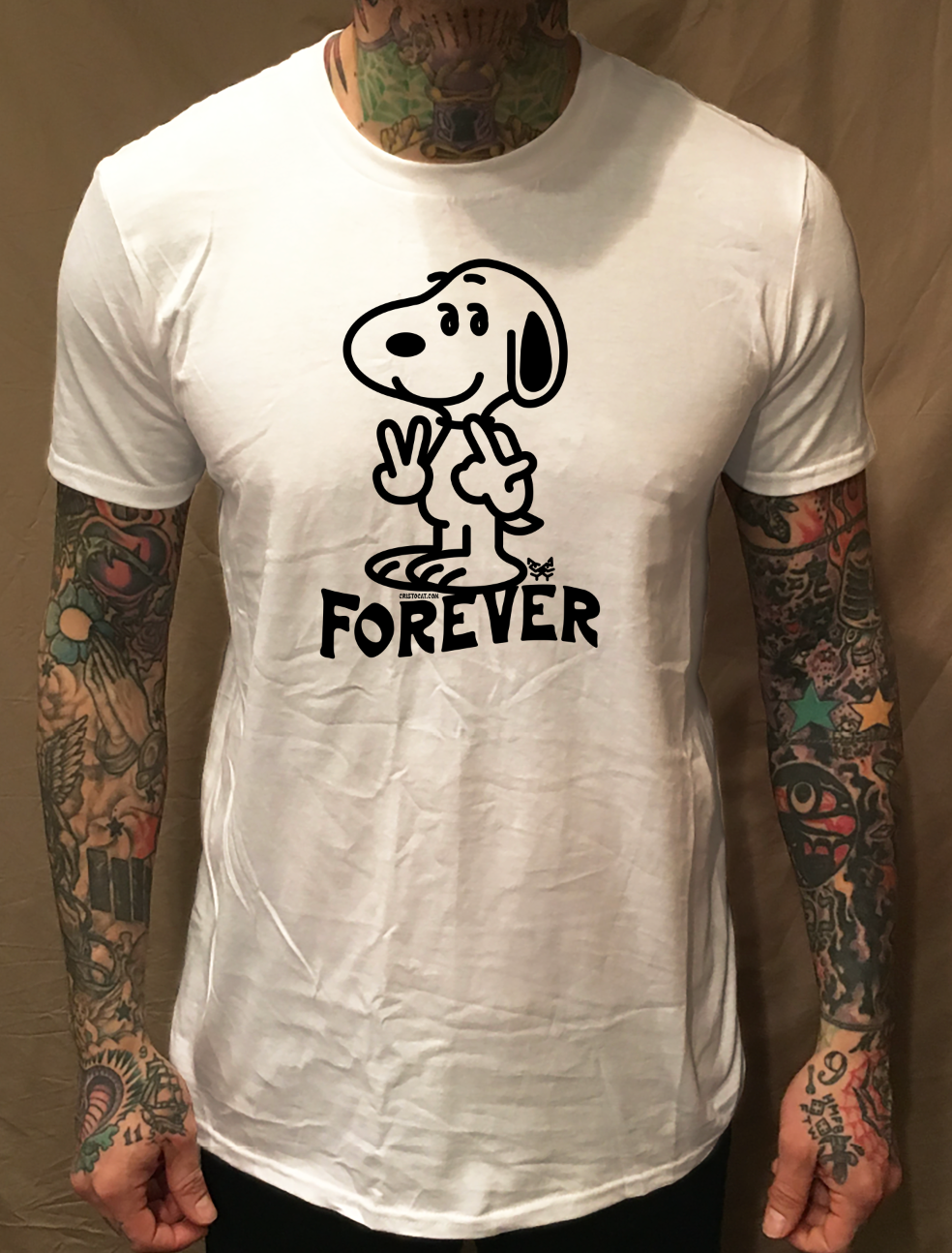 STANDING SNOOPY VL WHITE TEE