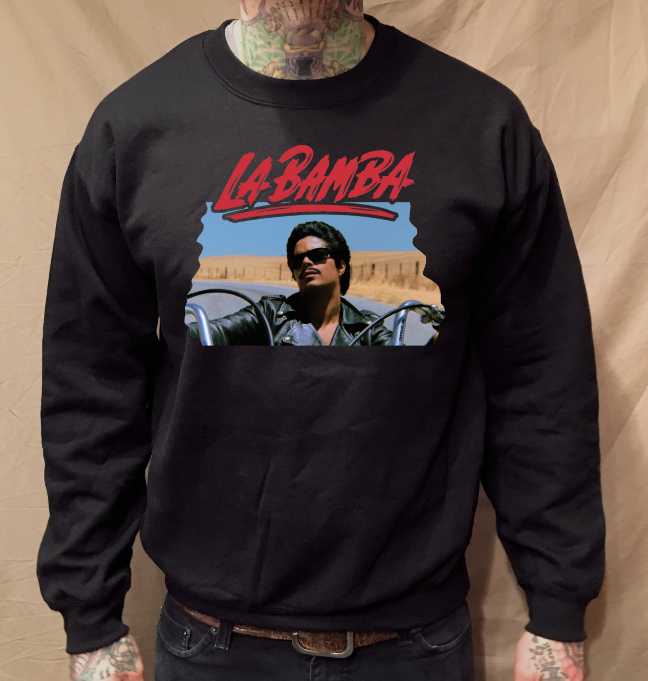 BIKERIDERS BOB BLACK CREWNECK SWEATER