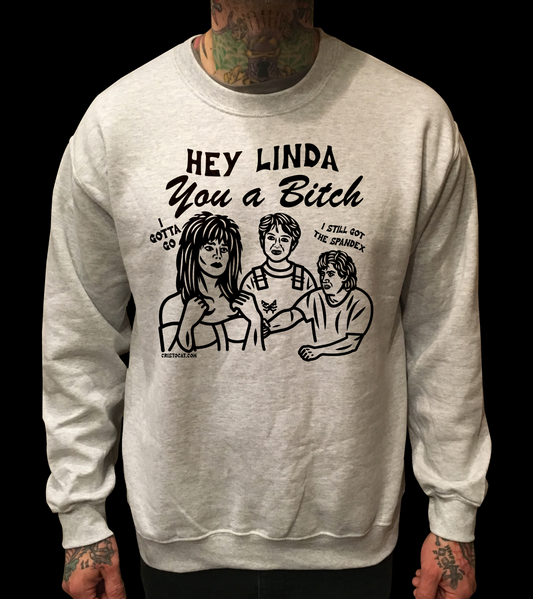 HEY LINDA GREY CREWNECK SWEATER