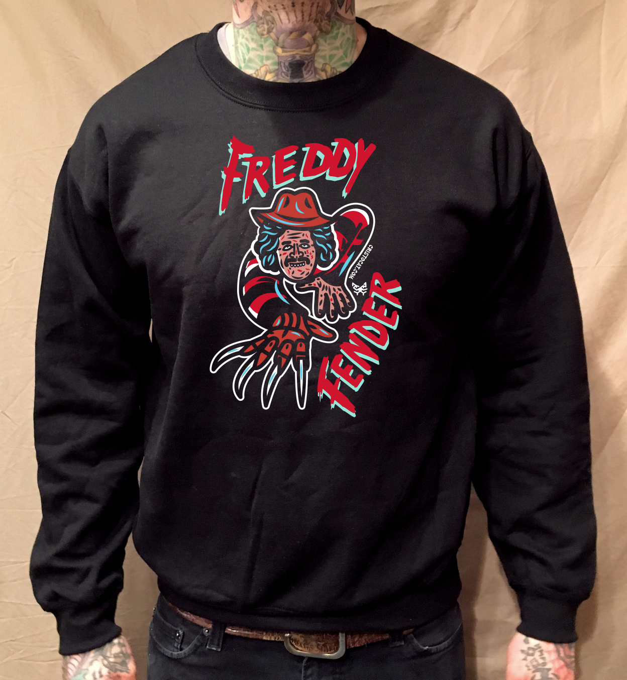 FREDDY FENDER BLACK CREWNECK SWEATER