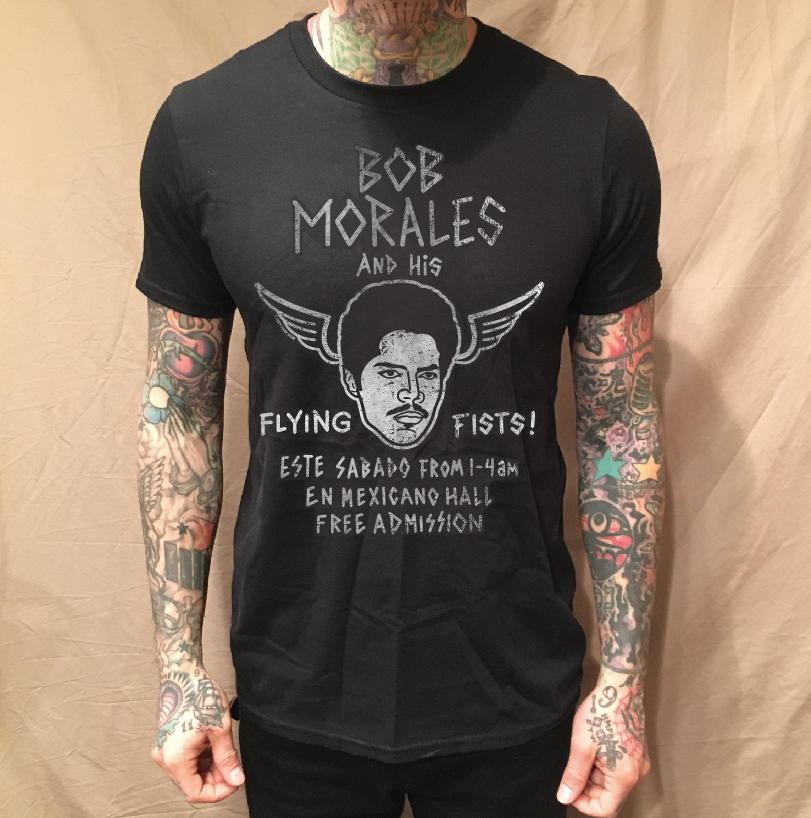 BOB FLYING FISTS BLACK TEE - cristocatofficial