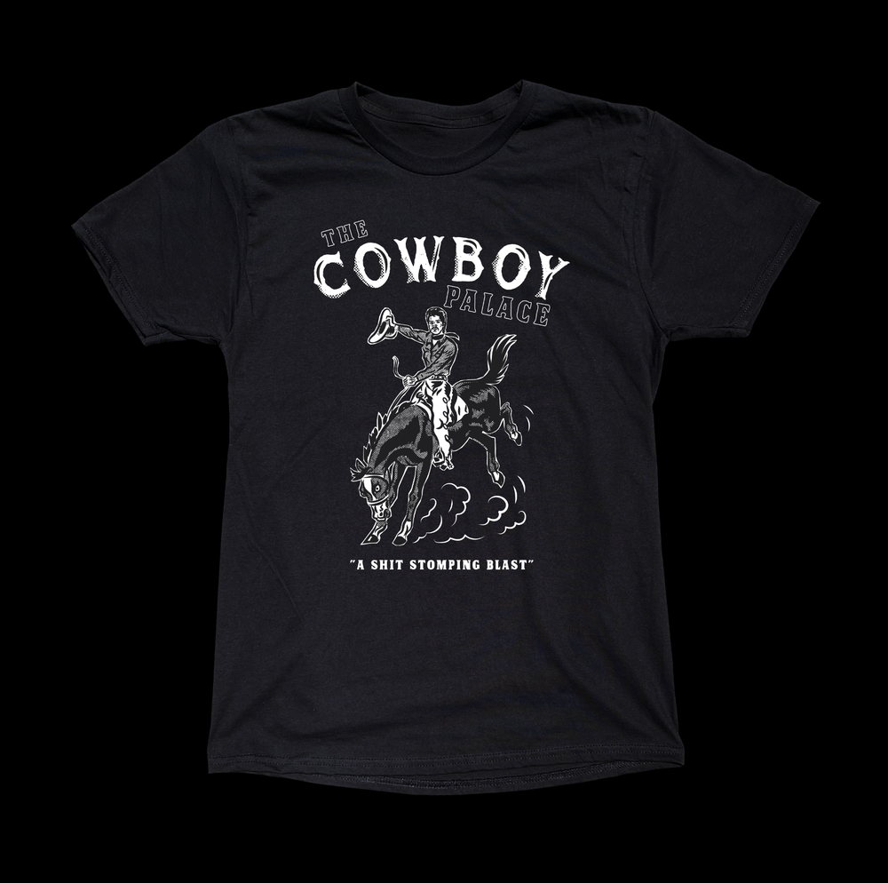 THE COWBOY PALACE BLACK TEE - cristocatofficial